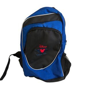 Disney Cruise Line Backpack Black Blue Two Straps DCL Logo
